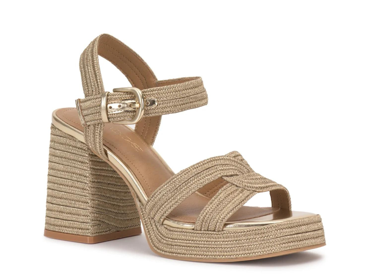 Crown Vintage Daniya Platform Sandal | Women's | Gold | Size 11 | Sandals | Ankle Strap | Block | DSW