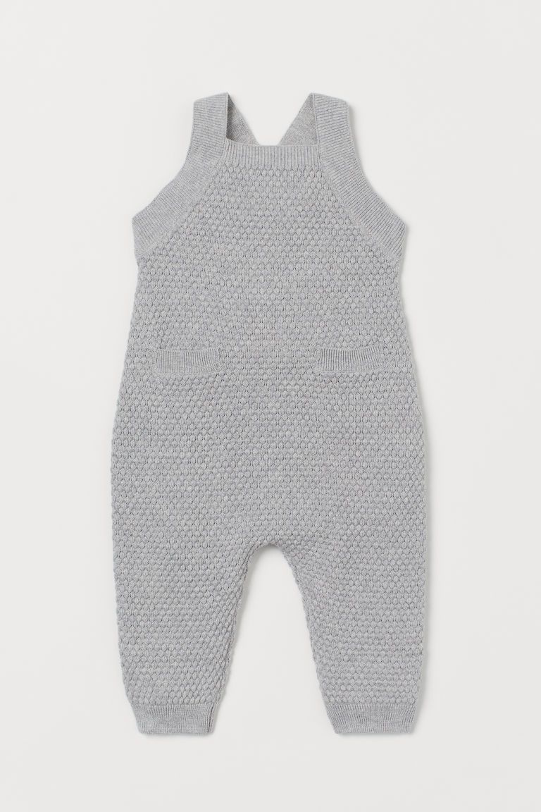 H & M - Knit Overalls - Gray | H&M (US + CA)