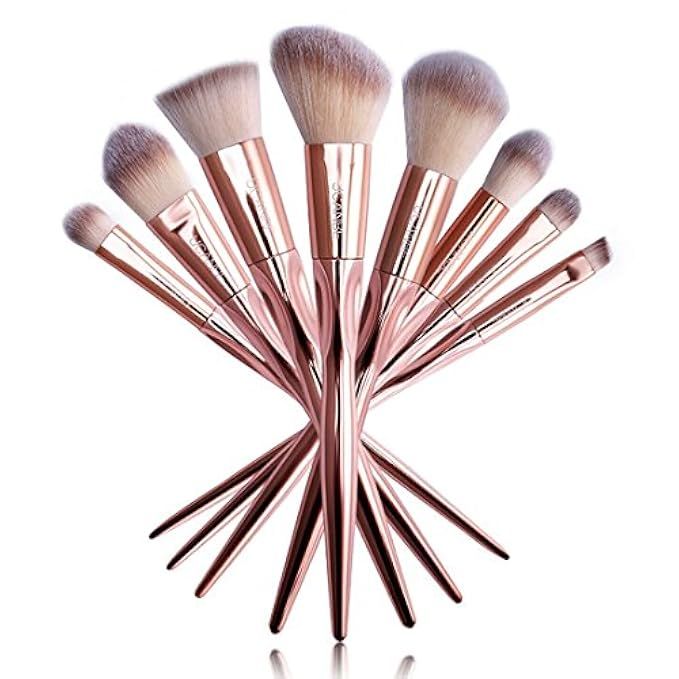 UCANBE Professional Makeup Brushes Rose Gold Makeup Foundation Blush Concelaer Contouring Eye Shadow | Amazon (US)