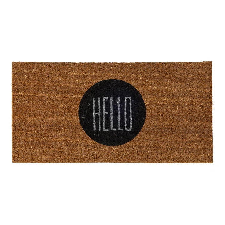 Altona "Hello" 31.5 in. x 15.75 in. Non-Slip Outdoor Door Mat | Wayfair North America