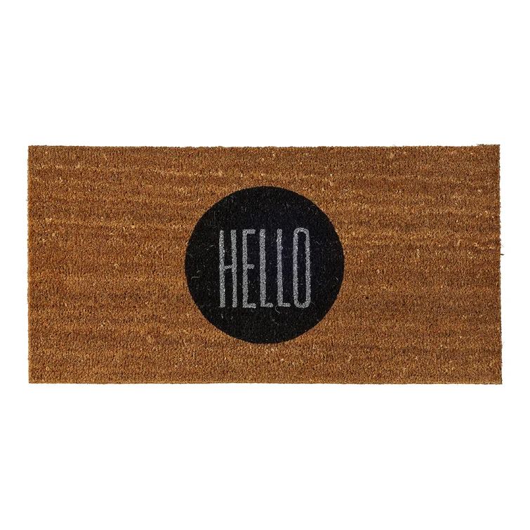 Altona "Hello" 31.5 in. x 15.75 in. Non-Slip Outdoor Door Mat | Wayfair North America