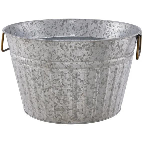 Better Homes & Gardens - Galvanized Round Tub, 15 IN D x 9 IN H | Walmart (US)