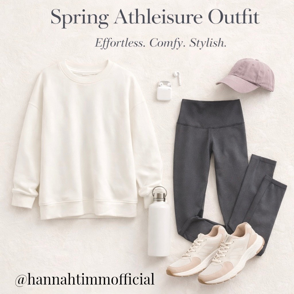 Clean, comfortable, and pulled together without trying too hard 🤍

Soft neutral layers that work for morning walks, errands, or travel days. The oversized sweatshirt and sculpting leggings combo is always a yes, finished with fresh sneakers and a hint of blush with the cap.

Everything linked for an easy, everyday uniform you’ll actually wear on repeat.

#ltkfit #athleisurestyle #springoutfits #neutralstyle #everydaystyle