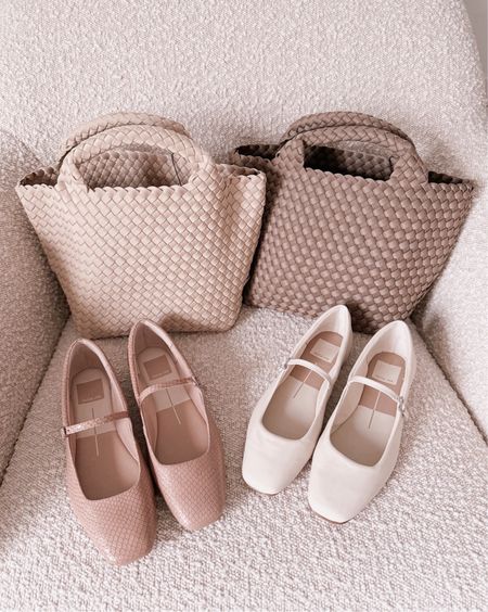 I love a great woven tote bag, especially with a cross body option, and the neutral color way pairs so great with these flats!

#LTKSeasonal #LTKshoecrush #LTKitbag