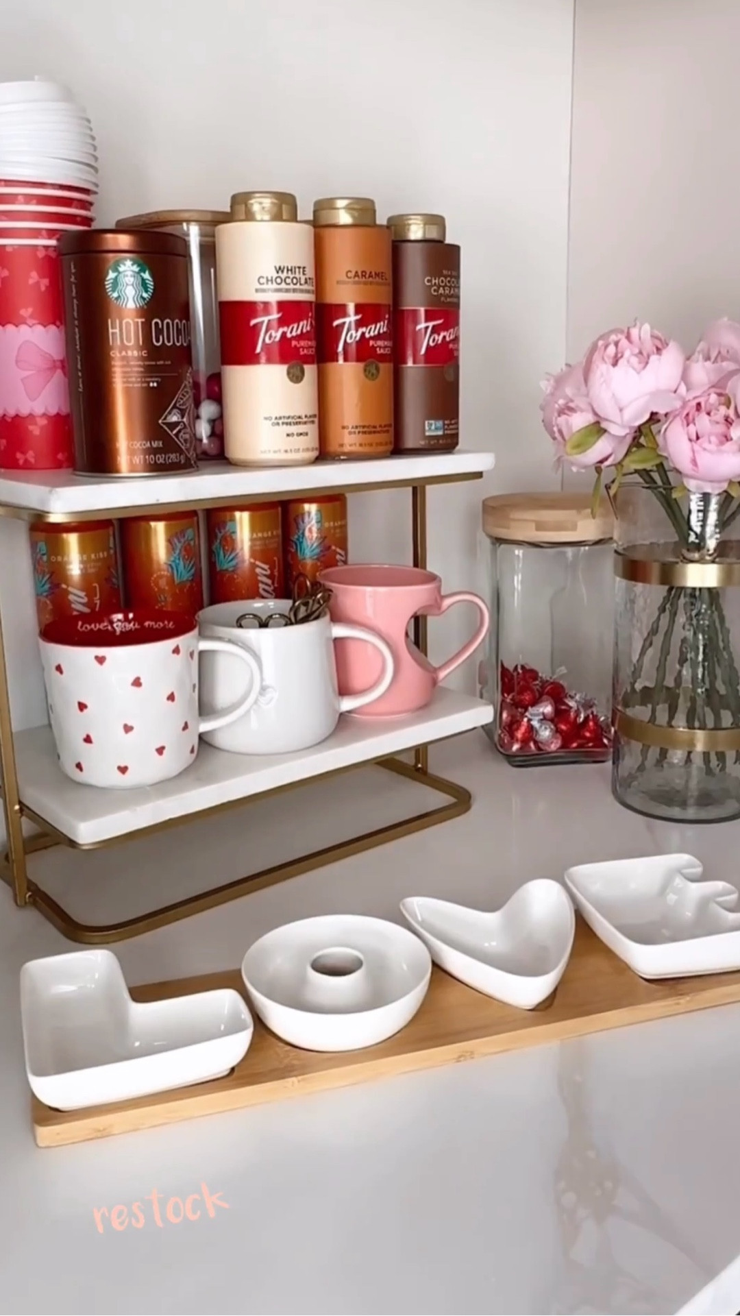 Our beverage bar! Linked what I could & my tray/stand! 💕☕️

Home decor. Coffee bar. Beverage station. Valentine’s Day. 

#LTKHome #LTKSaleAlert #LTKFindsUnder50
