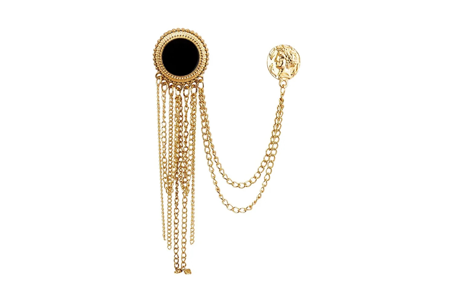 Knighthood Round Block Enamel with Gold Chain and Honorary Coin Detailing Brooch | Walmart (US)