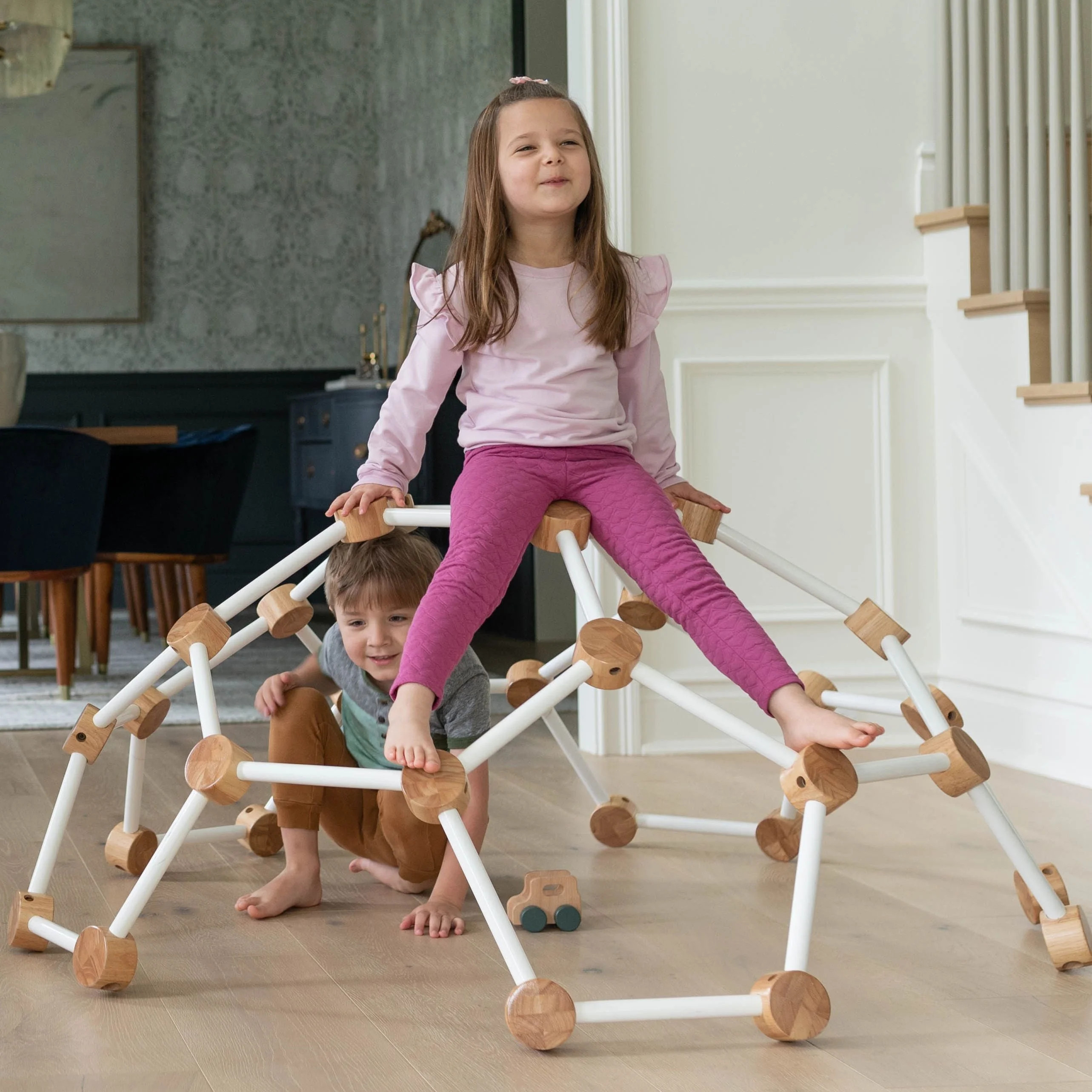 Little Partners Indoor Climbing Gym / Dome - Soft White with Natural - Medium - Walmart.com | Walmart (US)