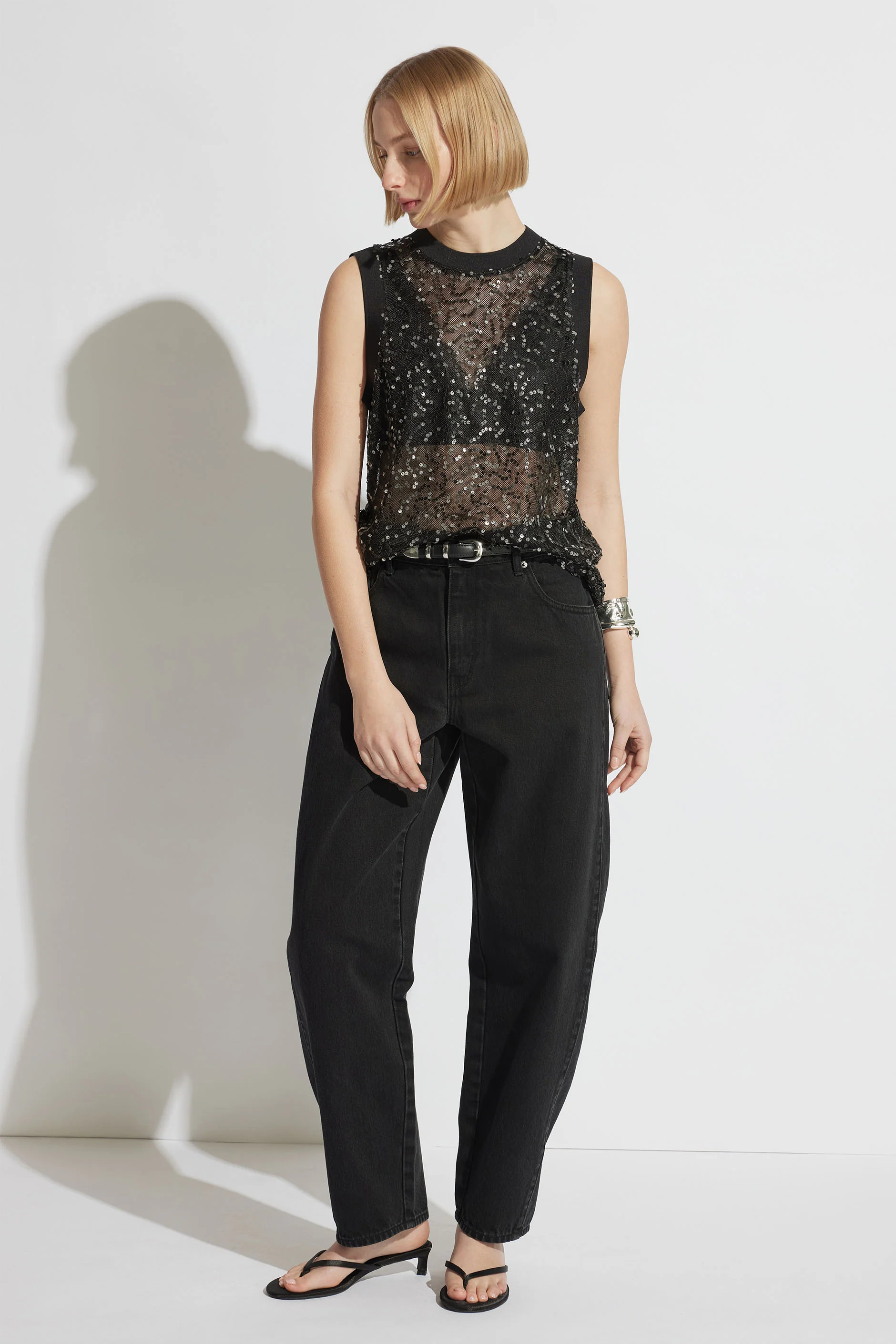 Camille Barrel Leg Jean - Black | DECJUBA | DECJUBA