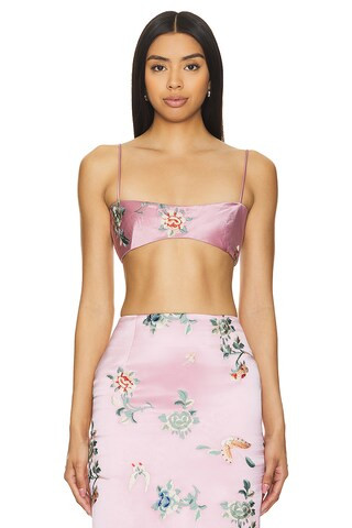 Kim Shui Embroidered Bralette in Pink from Revolve.com | Revolve Clothing (Global)