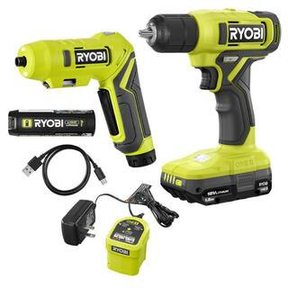 ONE+ 18V Cordless 3/8 in. Drill/Driver Kit with 1.5 Ah Battery, Charger, and USB Lithium Screwdriver Kit | The Home Depot