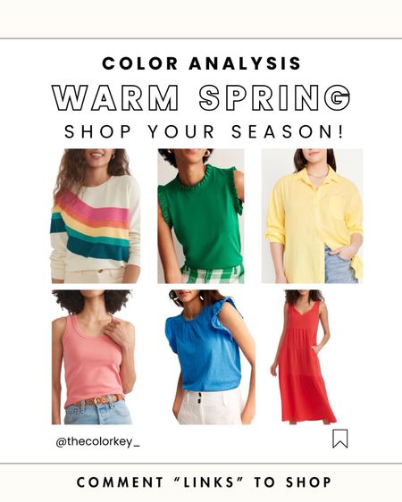 Warm spring finds for… spring! 
Color analysis 
True spring 
The color key 

#LTKGiftGuide #LTKSeasonal #LTKstyletip