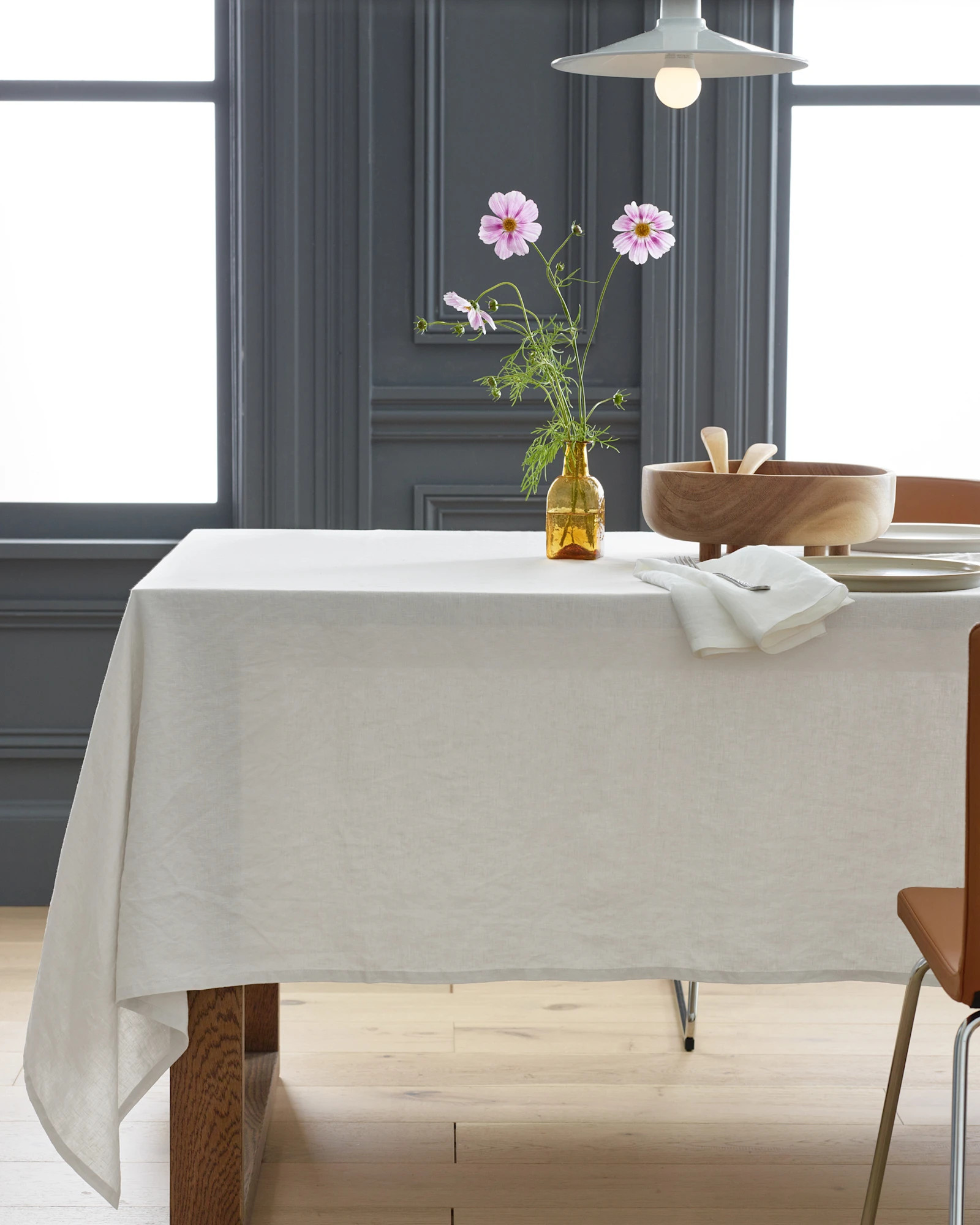 European Linen Tablecloth in White | Quince