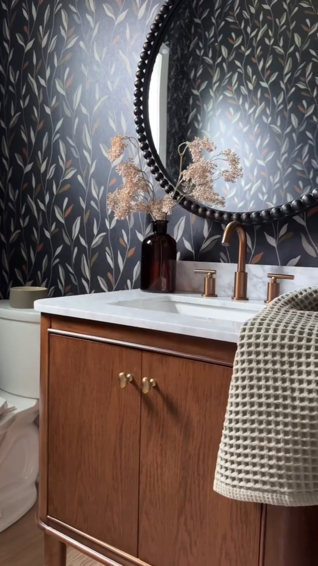 DIYs & Dupes Hallelujah 🙌🏻

Half bath makeover, powder room diy, moody bathroom, bronze faucet, wood vanity

#LTKSaleAlert #LTKHome