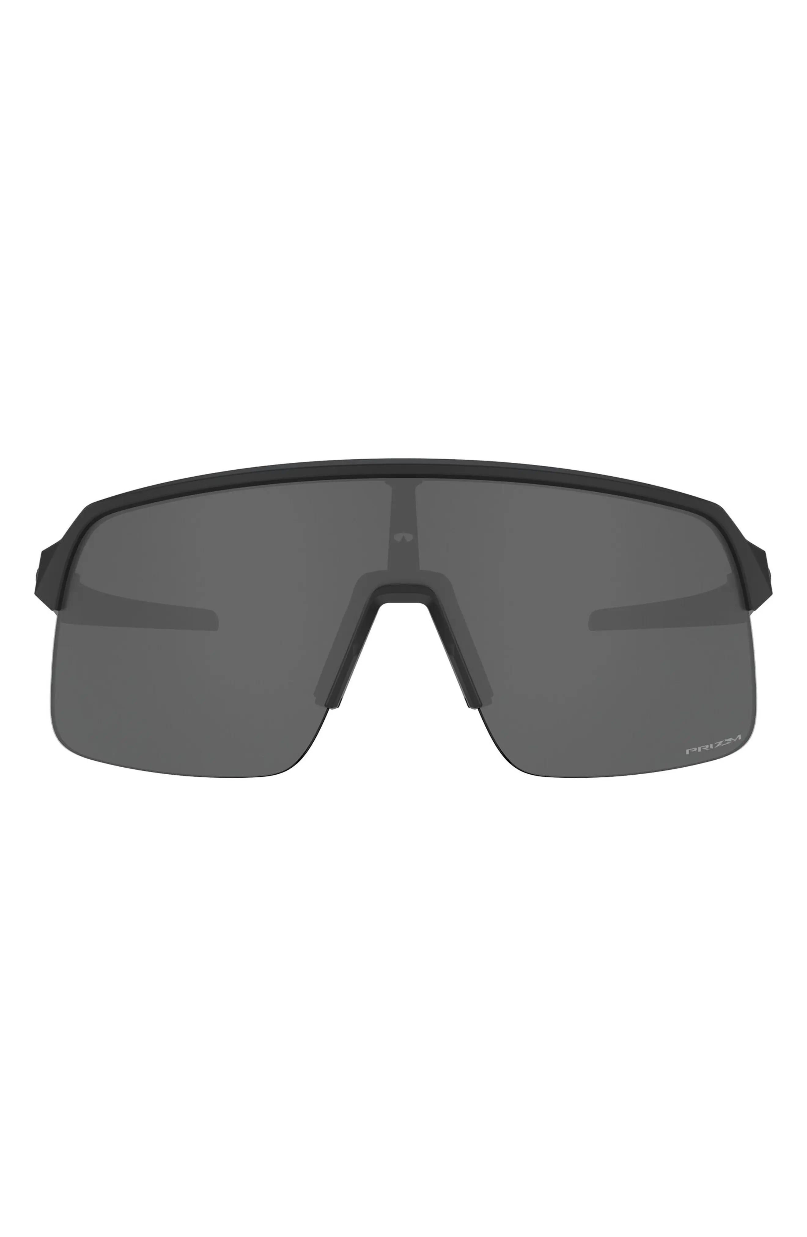 Oakley Sutro Lite 139mm Prizm(TM) Polarized Semi Rimless Wrap Shield Sunglasses in Matte Black/Prizm | Nordstrom