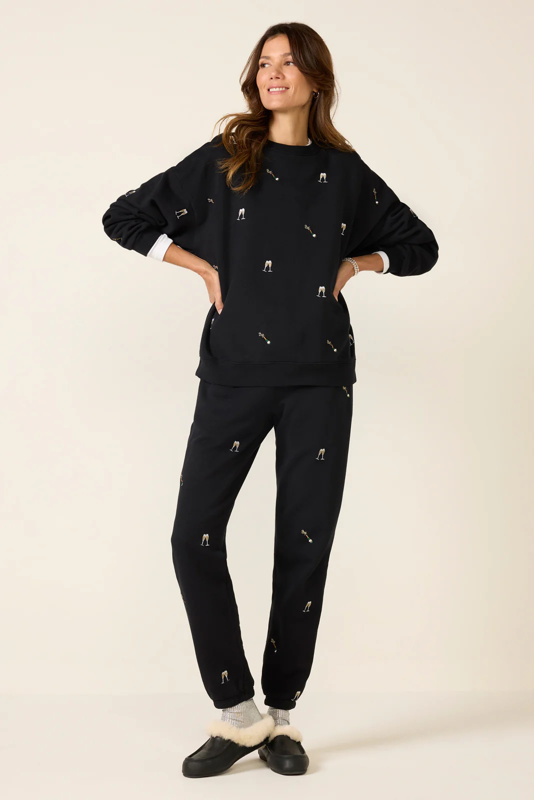 Varsity Champagne Sweatshirt | Evereve