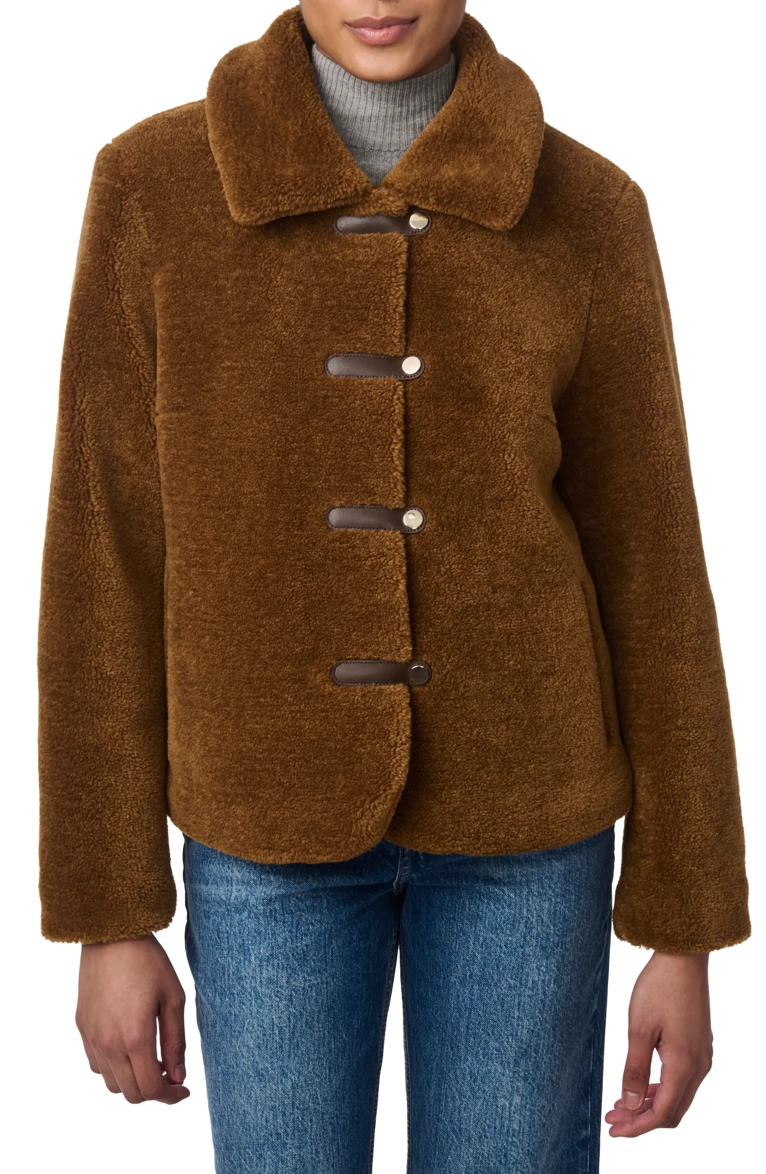 Short Faux Shearling Coat | Nordstrom