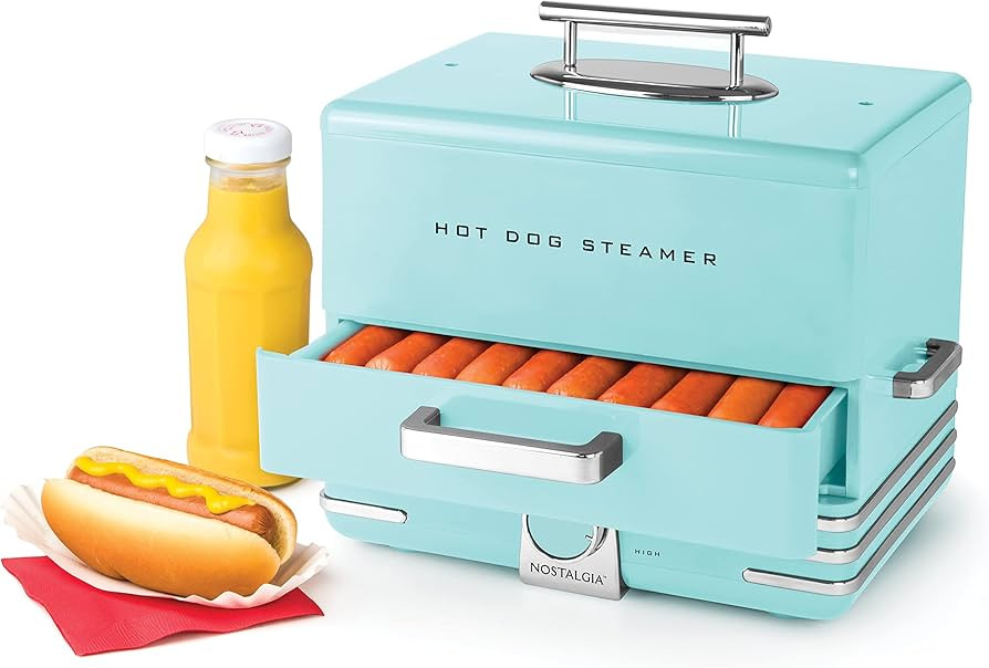 Nostalgia Extra Large Diner-Style Steamer, 20 Hot Dogs and 6 Bun Capacity, Perfect for Breakfast ... | Amazon (US)