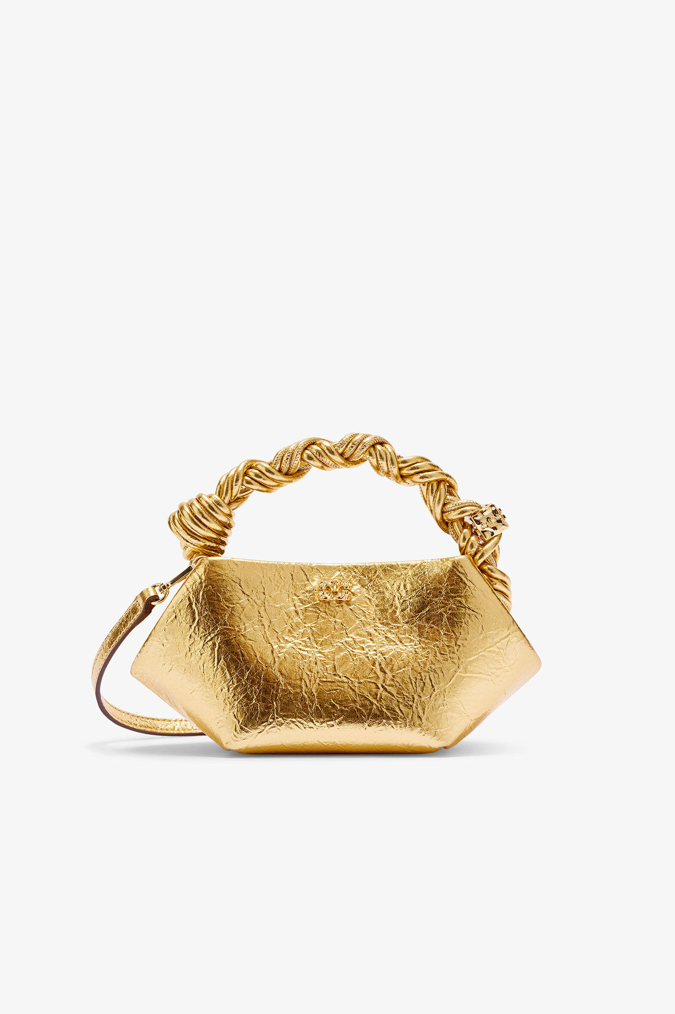 Mini-Bou-Tasche in Metallic-Optik | Ganni