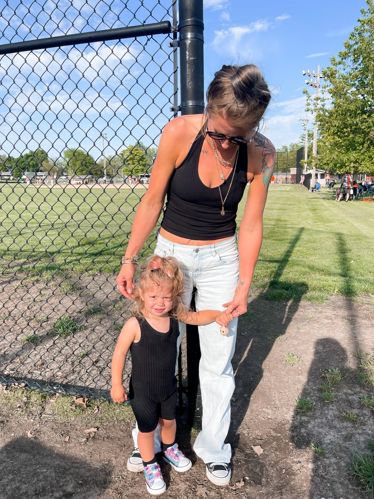 Todays baseball team color- BLACK | Women’s Spring Style: Aerie halter top/bralette, Low rise INSANELY COMFY baggy jeans and high top converse 

#aerie #springthings #amazonfinds #lowrisejeans #conversestyle 

#LTKsalealert #LTKunder50 #LTKkids