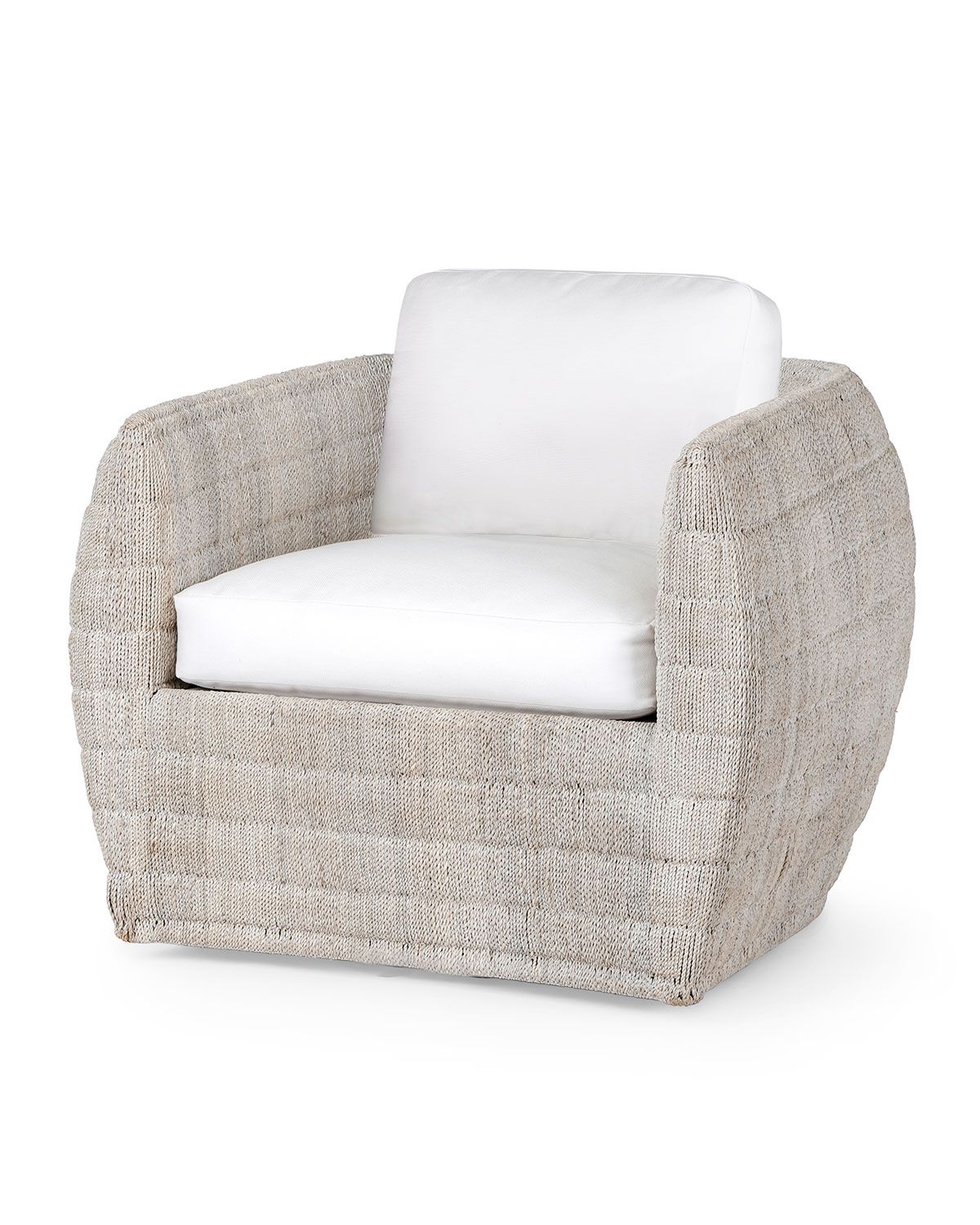Ventura Swivel Lounge Chair, White Wash | Neiman Marcus