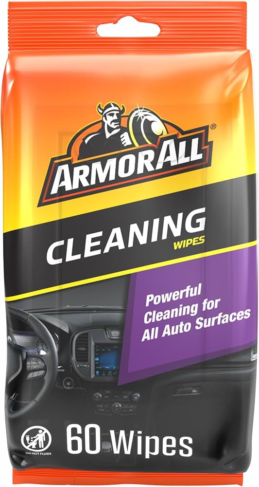 Armor All Car Interior Cleaner Wipes, Interior Cleaning Wipes for Cars, Trucks, Motorcycles, 60 E... | Amazon (US)
