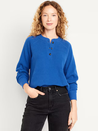 Cozy Waffle Henley T-Shirt | Old Navy (US)