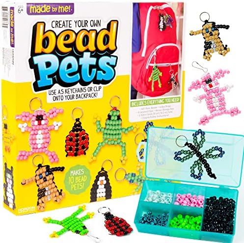 Made By Me Create Your Own Bead Pets by Horizon Group Usa, Includes Over 600 Pony Beads, 6 Key Ri... | Amazon (US)