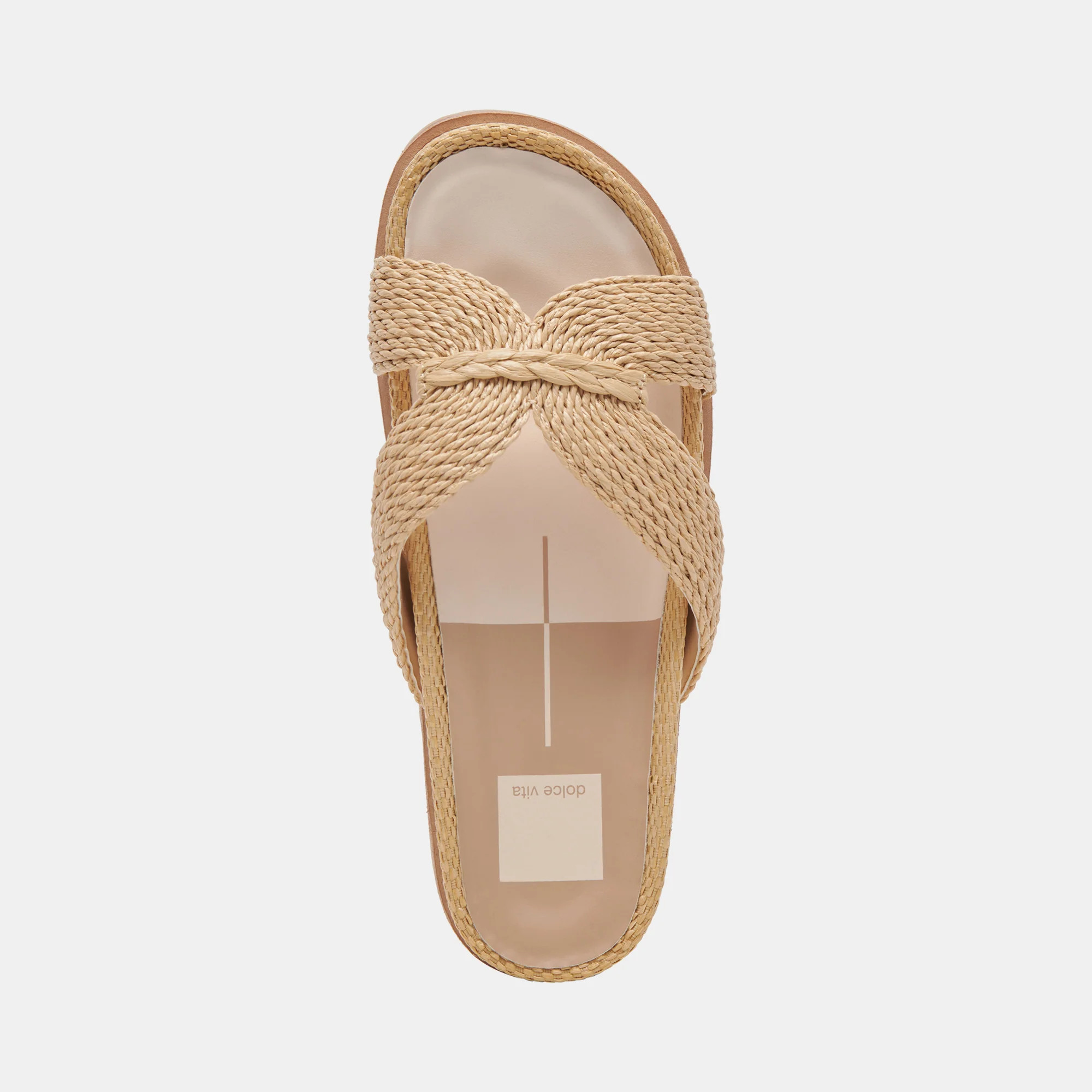 SELDA WIDE SANDALS LT NATURAL RAFFIA | DolceVita.com