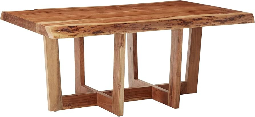 Alaterre Furniture Berkshire Live Edge Solid Wood 42 inch Coffee Table, Natural | Amazon (US)
