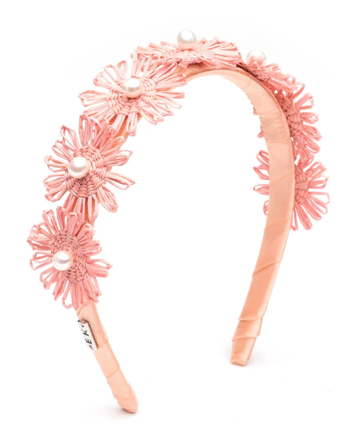 Azalea Straw Headband, Coral | Neiman Marcus