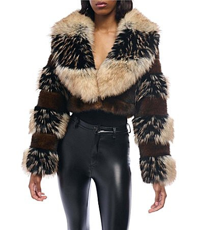 Azalea Wang Portia Faux Fur Collared Filled Jacket - S | Dillard's