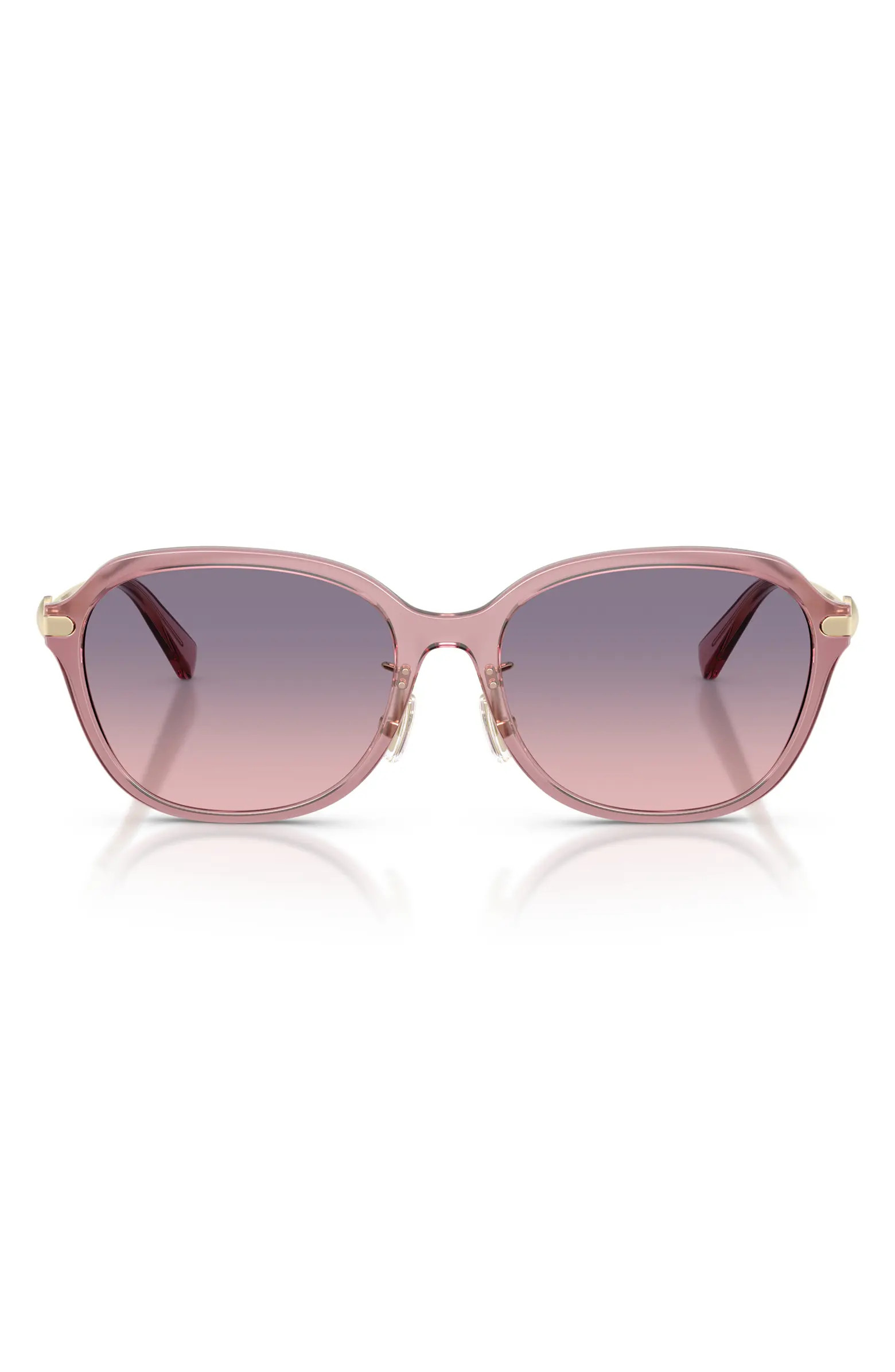 56mm Gradient Polarized Rectangular Sunglasses | Nordstrom