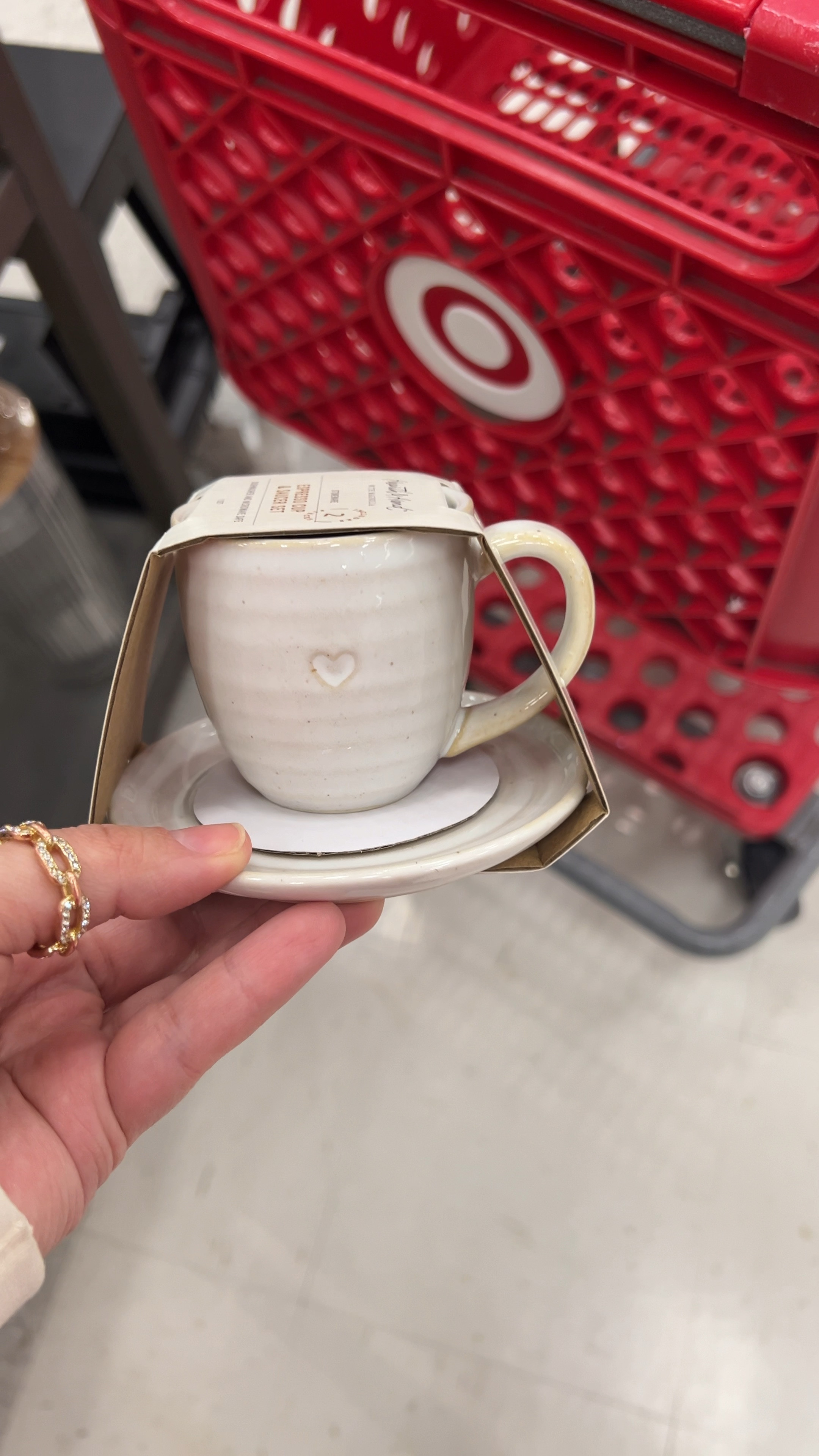 4oz Valentine's Day Heart Imprint Stoneware Espresso Cup and Saucer Set Vintage Cream - Hearth & Hand™ with Magnolia

#LTKGiftGuide #LTKHoliday #LTKWatchNow