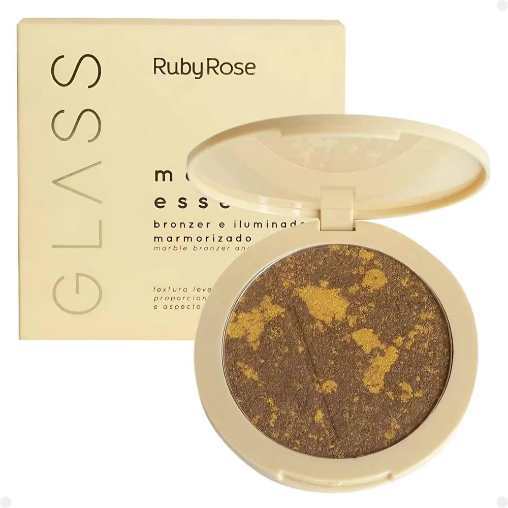 Bronzer E Iluminador Marmorizado Ruby Rose Glass Marble Essence Royalty Mb02 Hb-F1605-2 | DrogaRaia (BR)