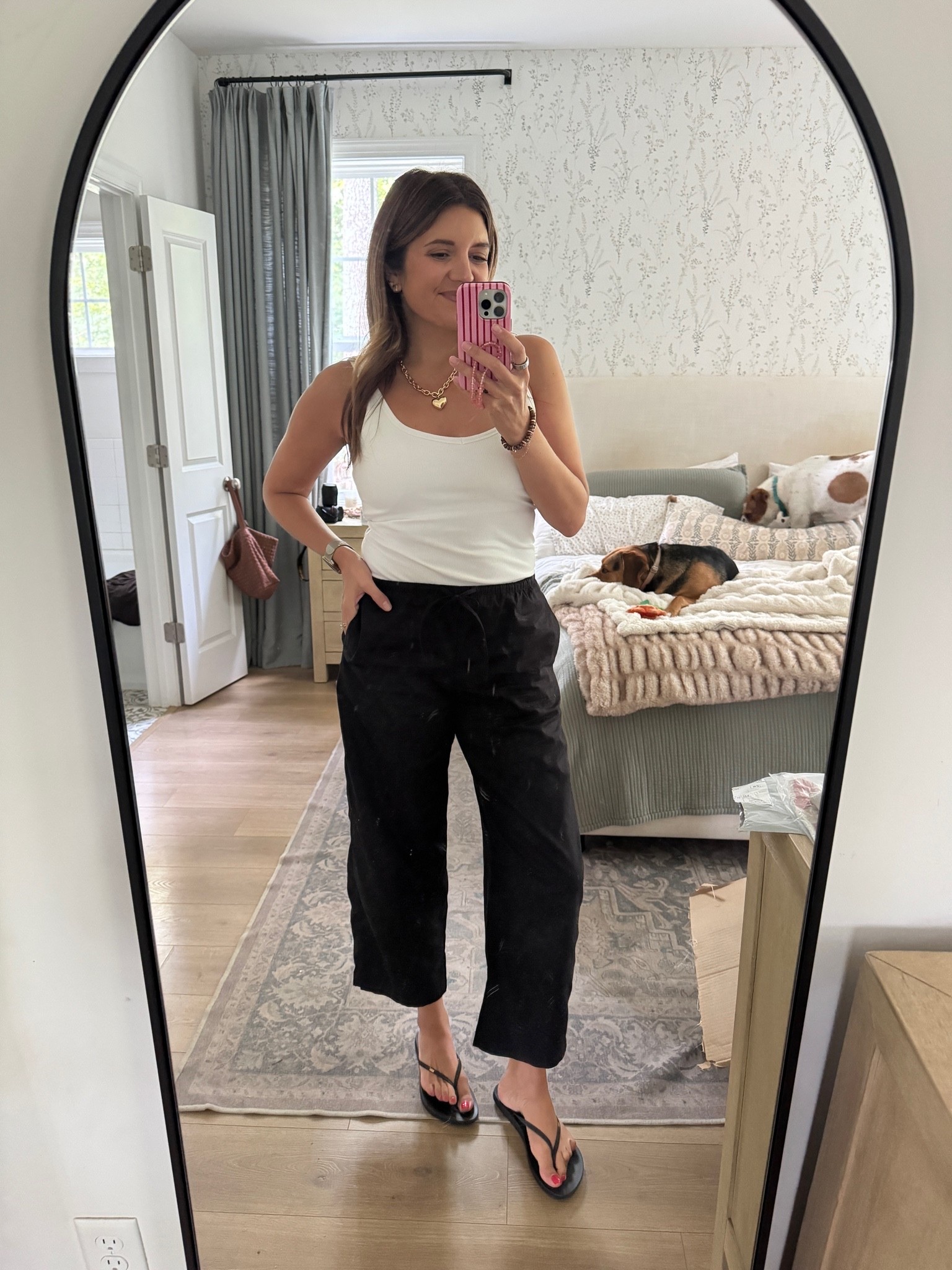Outfit of the day! Small in bra tank and barrel leg pants! I’m 5’7”

#LTKootd #LTKTall #LTKOver40