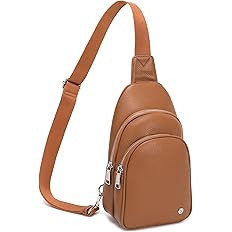 INICAT Crossbody Sling Bags Fanny Packs Leather Purses Chest Bag for Women | Amazon (US)