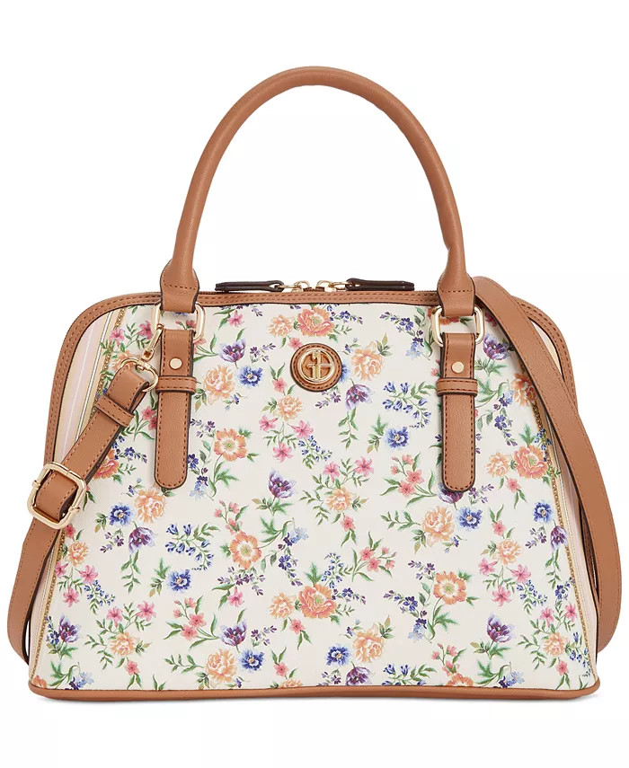 Giani Bernini Saffiano Pastel Floral Medium Dome Satchel, Created for Macy's - Macy's | Macy's