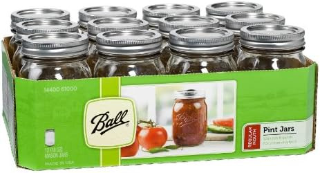 Ball Pint Mason Jars, 16 oz, Set of 12 | Amazon (US)