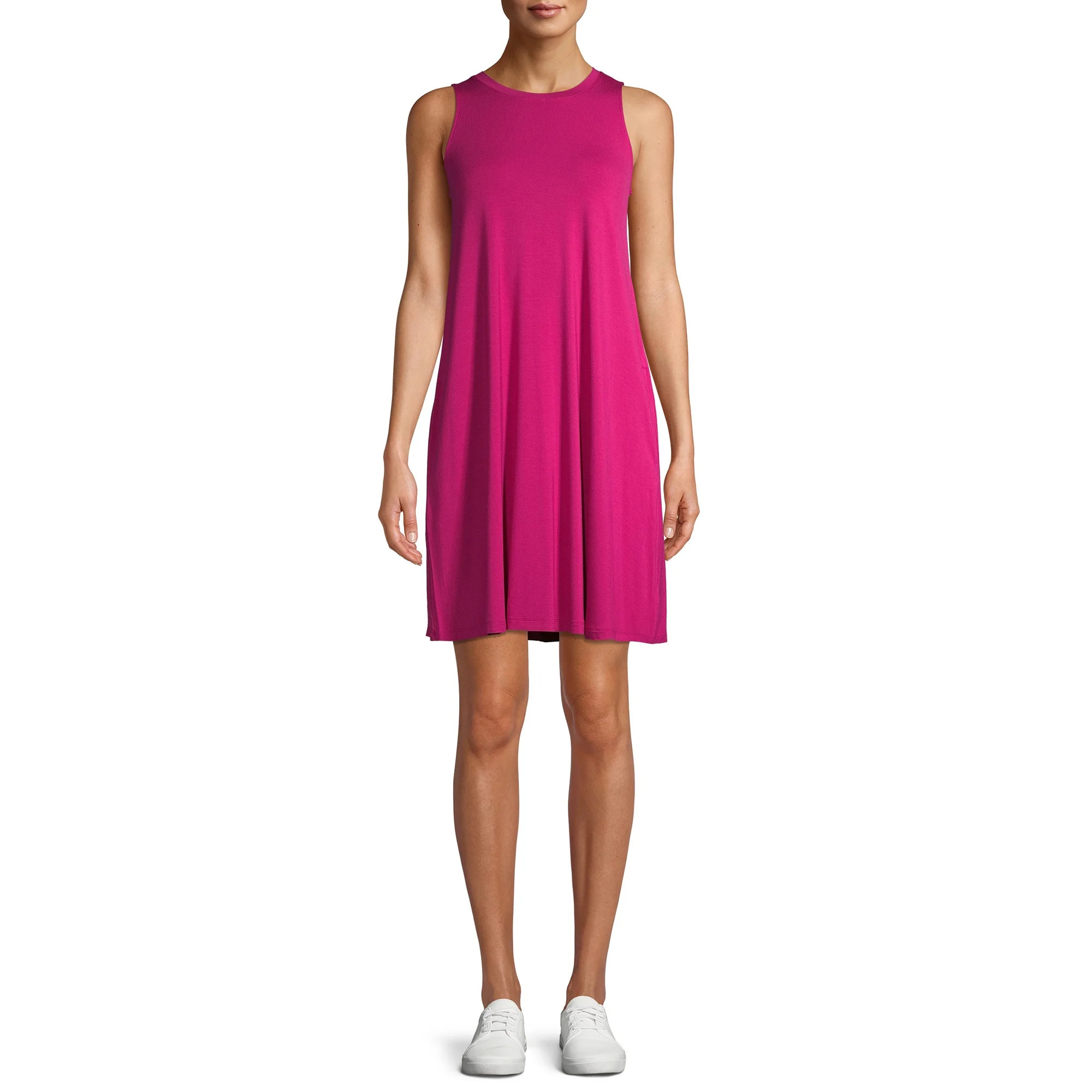 Time and Tru Women's Sleeveless Knit Dress | Walmart (US)