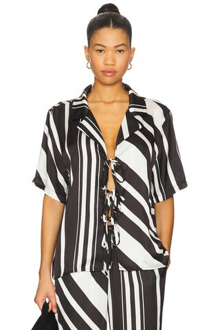 SNDYS Agnes Shirt in Black & White from Revolve.com | Revolve Clothing (Global)