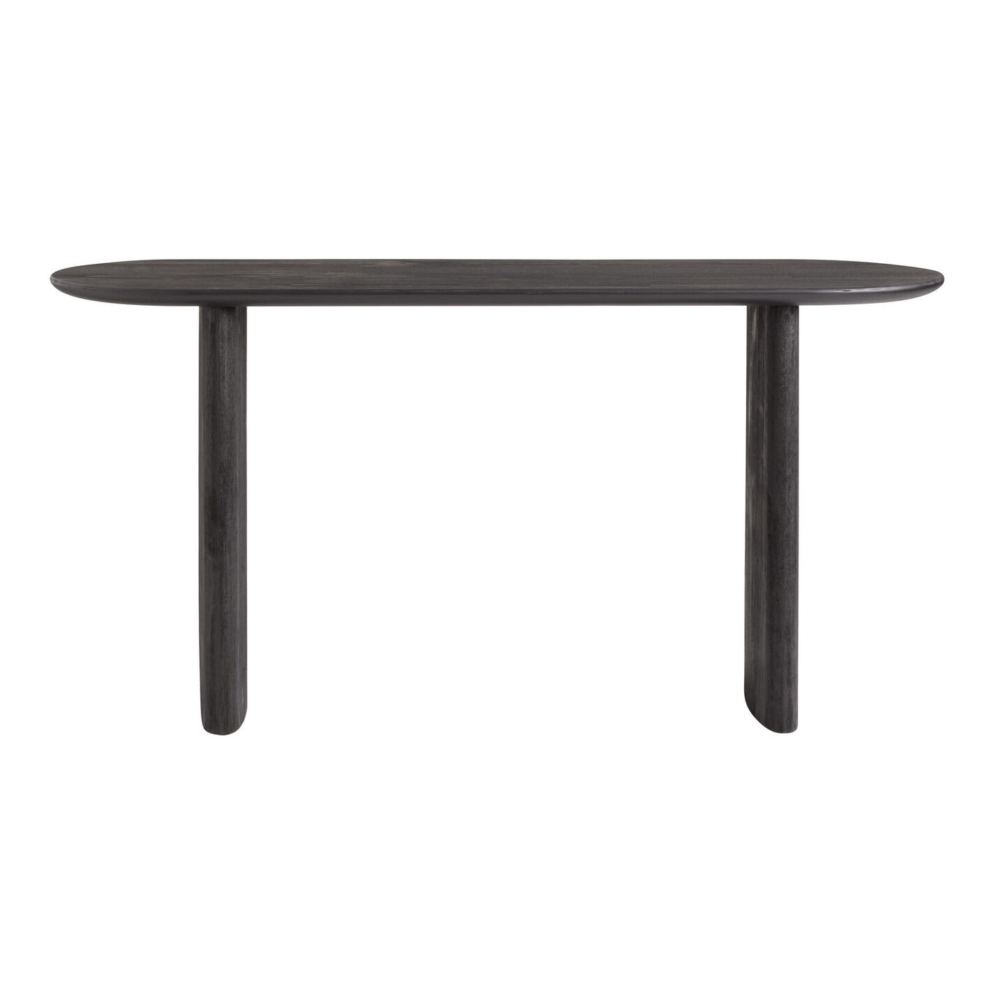 Zeke Oval Brushed Wood Console Table | World Market