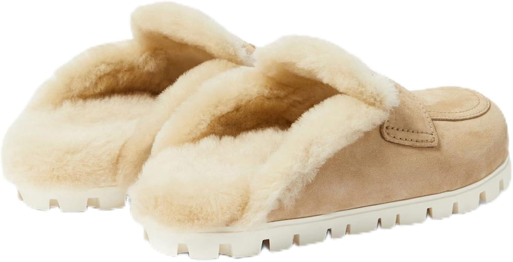 Fuzzy Suede Clogs for Women Round Toe Faux Fur Warm Mules Backless Slip On Slippers Winter Snow S... | Amazon (US)