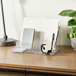 The Everything Organizer&reg; Large Desk Accessory Organizer Clear | The Container Store