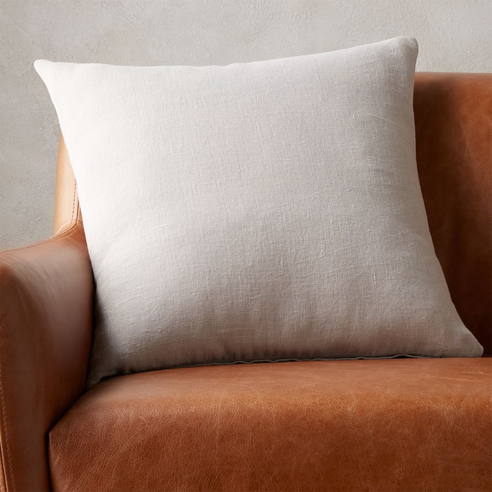 20"  linon grey pillow with down-alternative insert | CB2