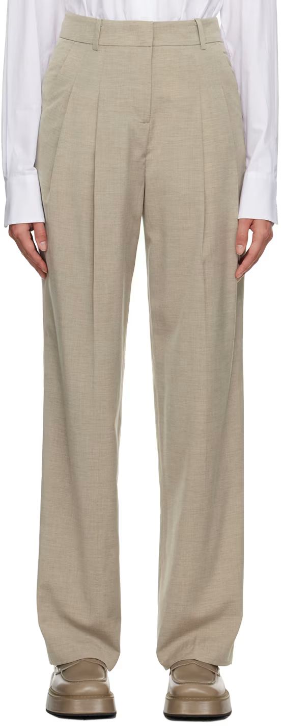 Taupe Gelso Trousers | SSENSE