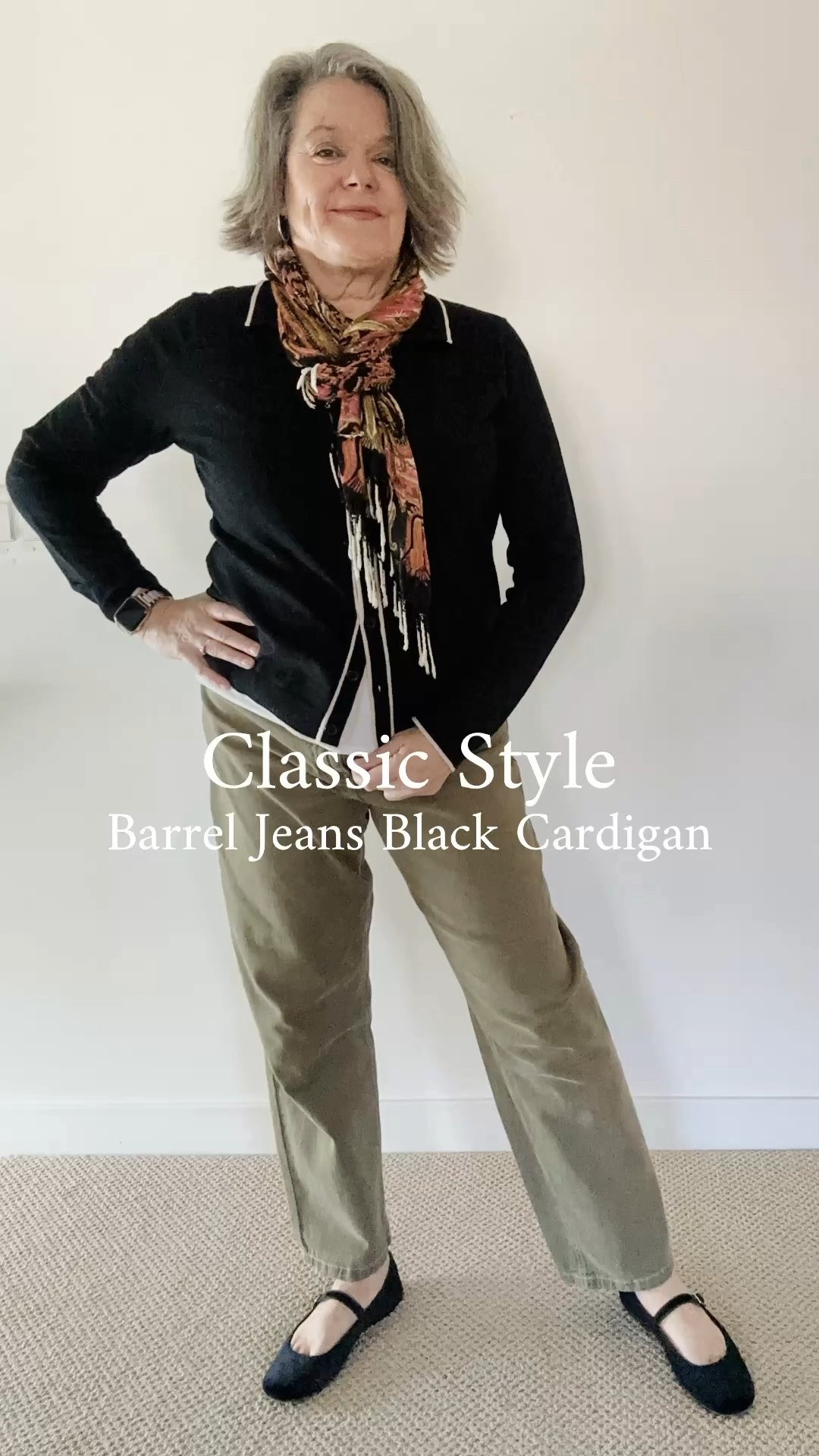 Loving this easy, everyday look! 
These green barrel-leg pants are so comfy but still give that modern shape I love. I paired them with a simple white tank and a classic black cardigan, then added a fun scarf for a pop of color. The black Mary Jane flats keep everything cute and polished.

And if you’re dealing with cold, wet weather… just throw on a trench coat and instantly get that effortless European vibe. It’s such a great way to feel pulled together without overthinking it!

I’ve linked everything (or similar pieces!) in my LTK. Tap to shop the full look!

#midsizestyle #womenover50style #ltkfashion #europeaninspired #barrellegpants #maryjaneflats #midlifefashion #casualstyleover50

#LTKdayinmylife #LTKootd #LTKMidsize