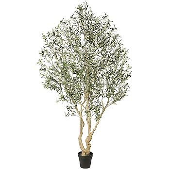 Realead Artificial Olive Tree 8ft - Large Faux Olive Tree with Realistic Leaves and Olives - Full... | Amazon (US)