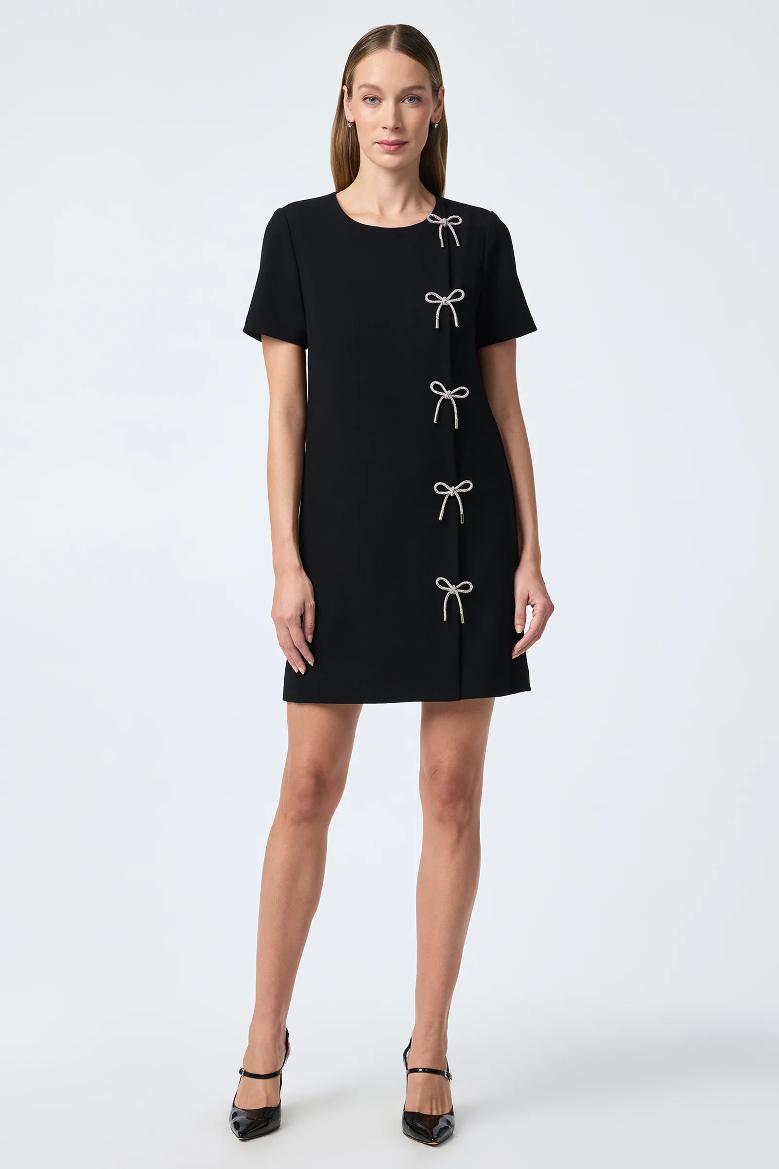 Diamonds Crystal Bows Sheath Dress | Trina Turk