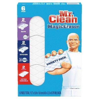 Mr. Clean Magic Eraser Variety Pack - Bath, Kitchen, Heavy Duty Soap Scum Remover - 6ct | Target