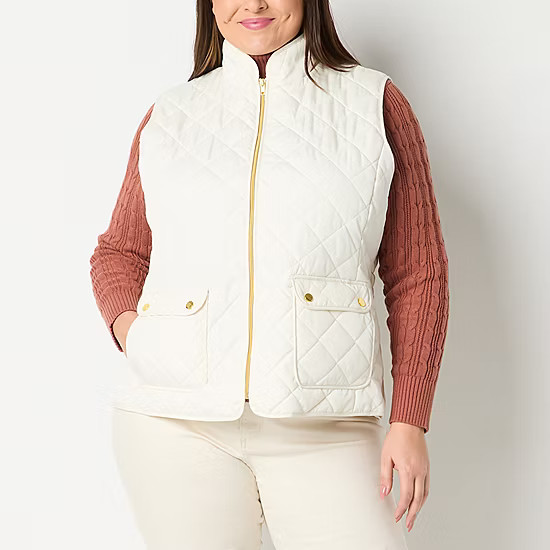 St. John's Bay Quilted Vest Plus | JCPenney